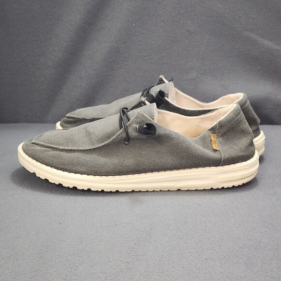 Hey Dude Wally Mens 11 Grey Canvas Slip On Comfort Shoes main image 7